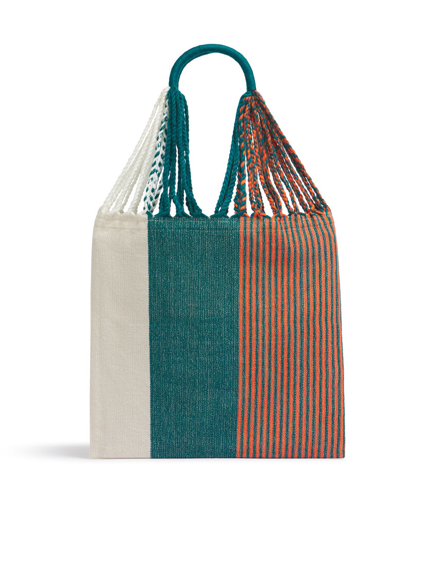 MARNI MARKET ポリエステル ショッピングバッグ ハンモック風ハンドル付き グレー/ターコイズ/レッド - ハンドバッグ - Image 3