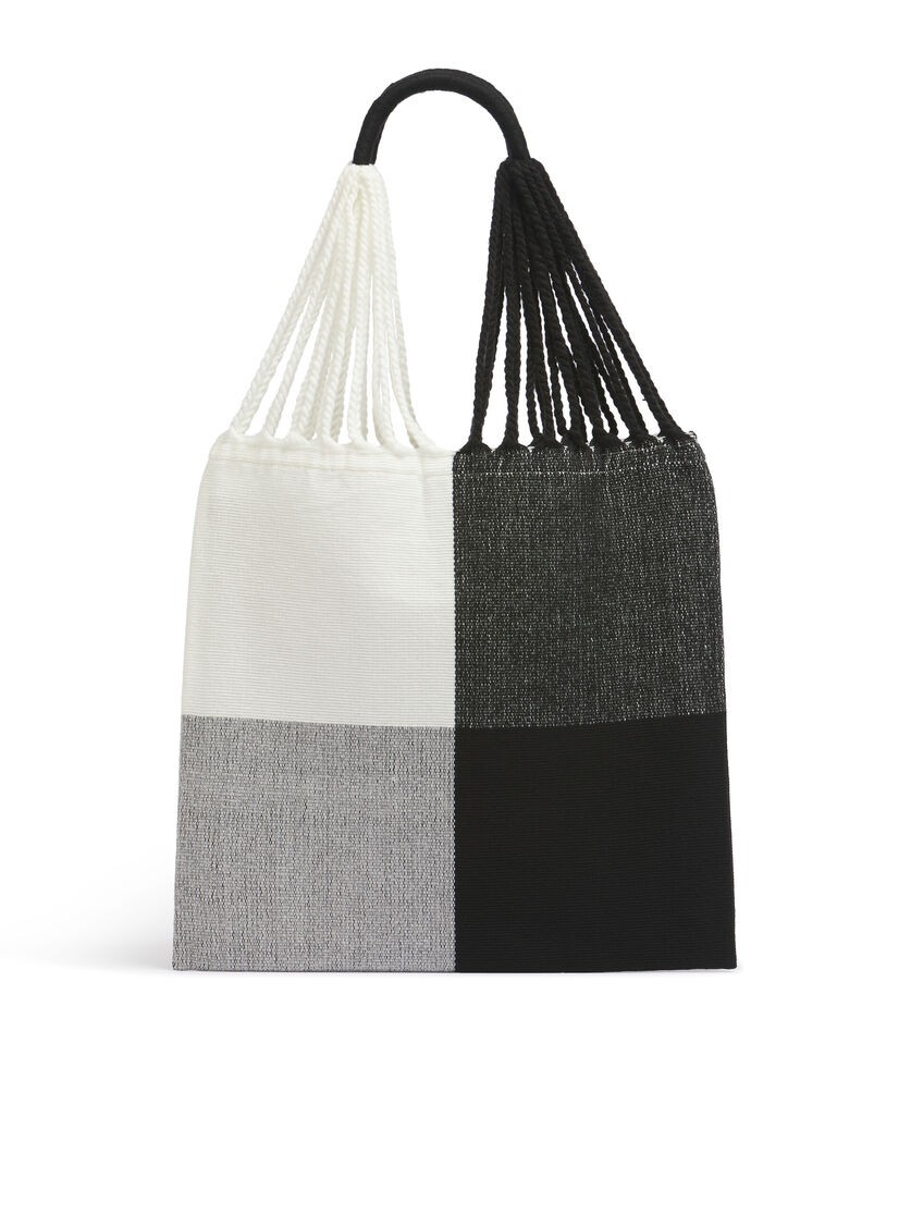 MARNI MARKET ポリエステル ショッピングバッグ ハンモック風ハンドル付き グレー/ターコイズ/レッド - ハンドバッグ - Image 3