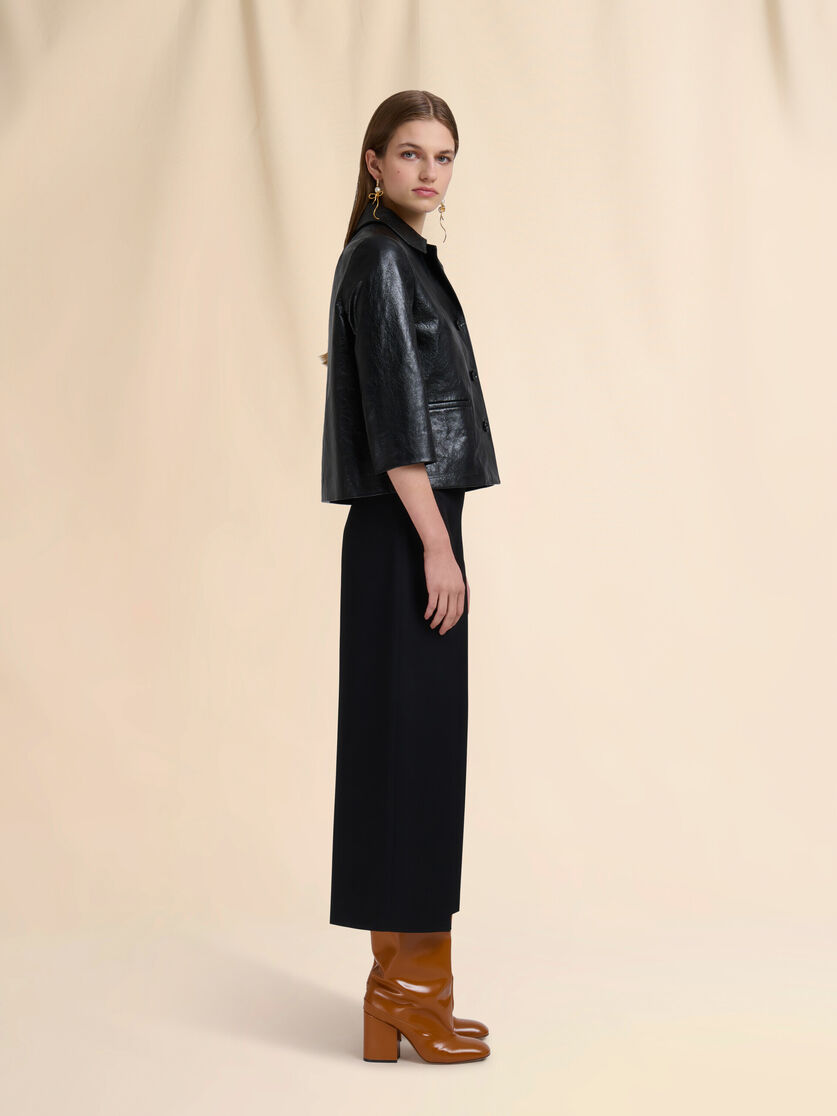 Black shiny leather jacket - Jackets - Image 6