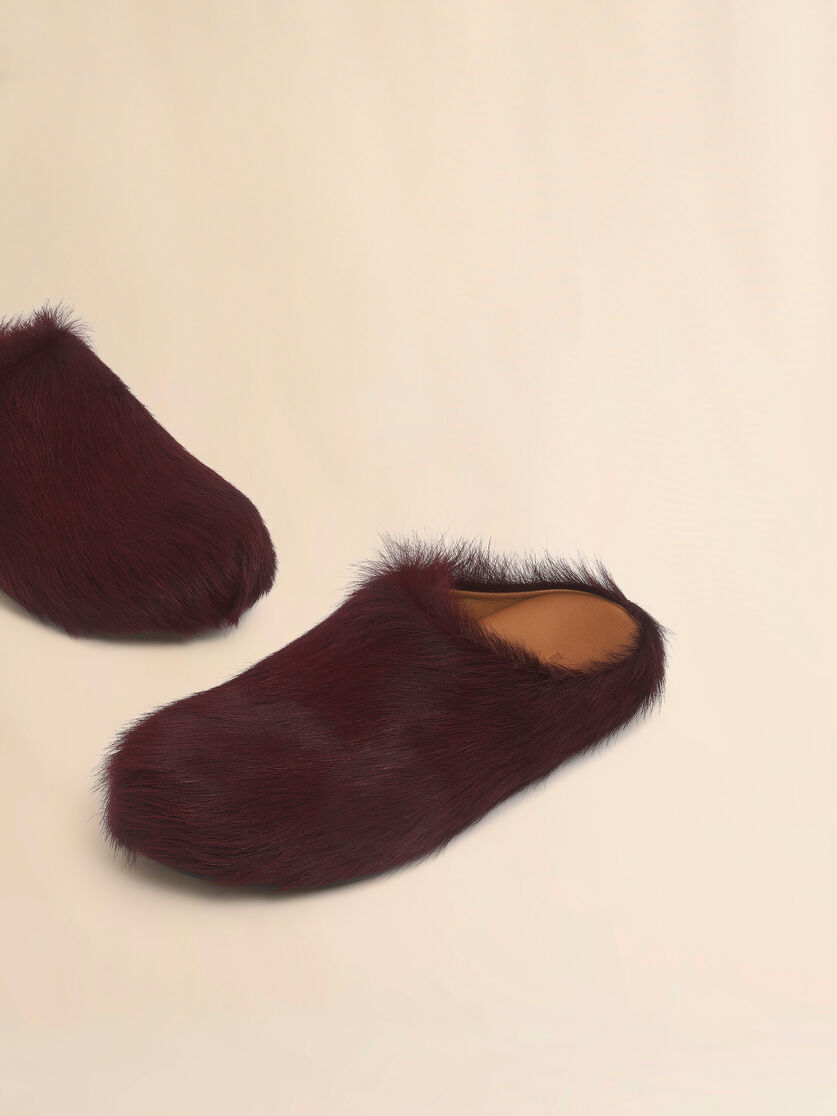 Blue long-hair calfskin Fussbett sabot - Sandals - Image 5