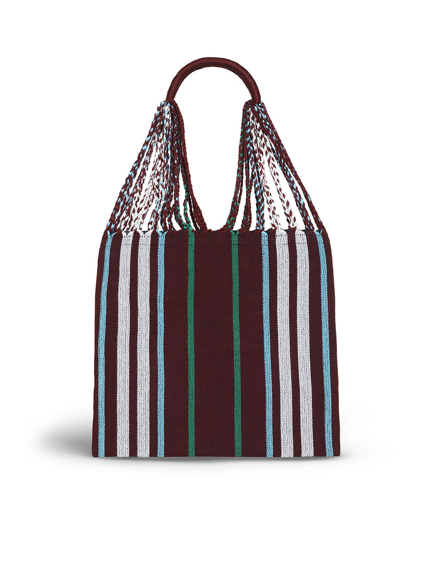 MARNI MARKET ポリエステル ショッピングバッグ ハンモック風ハンドル付き グレー/ターコイズ/レッド - ハンドバッグ - Image 3