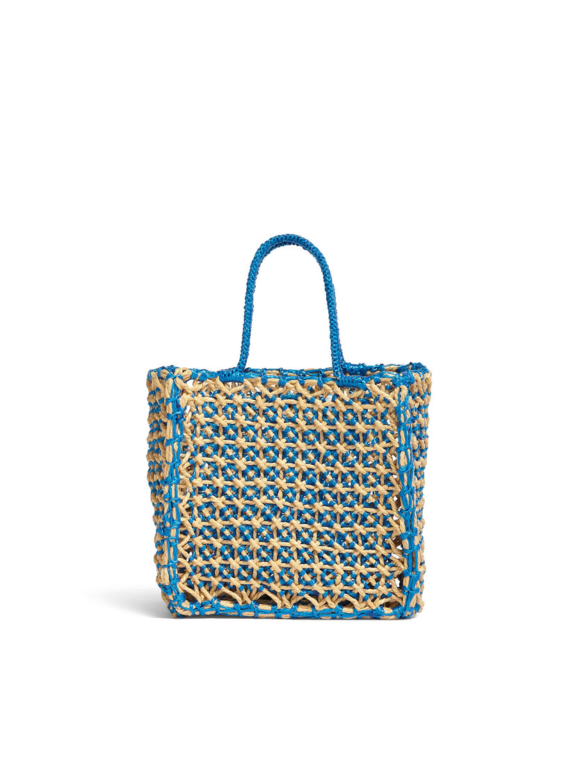 MARNI MARKET JURTA small bag in pale blue and beige crochet - Shopping Bags - Image 3