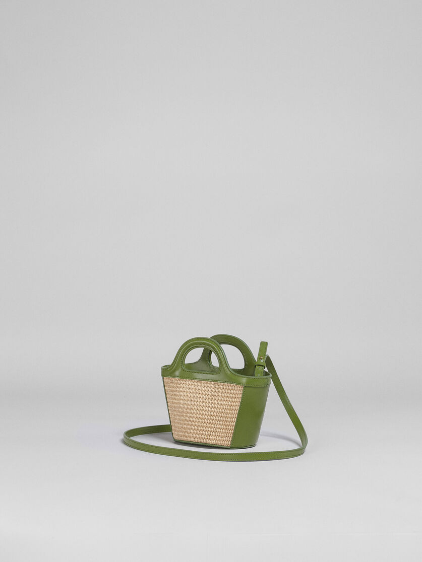 Marni Outlet: Tropicalia bag in leather and raffia - Green