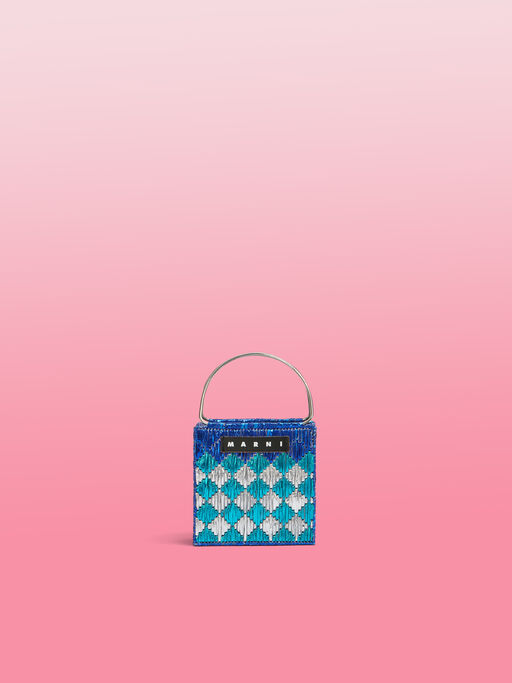 メタリック ブルー ロンバス MARNI MARKET ミニバッグ - ショッピングバッグ