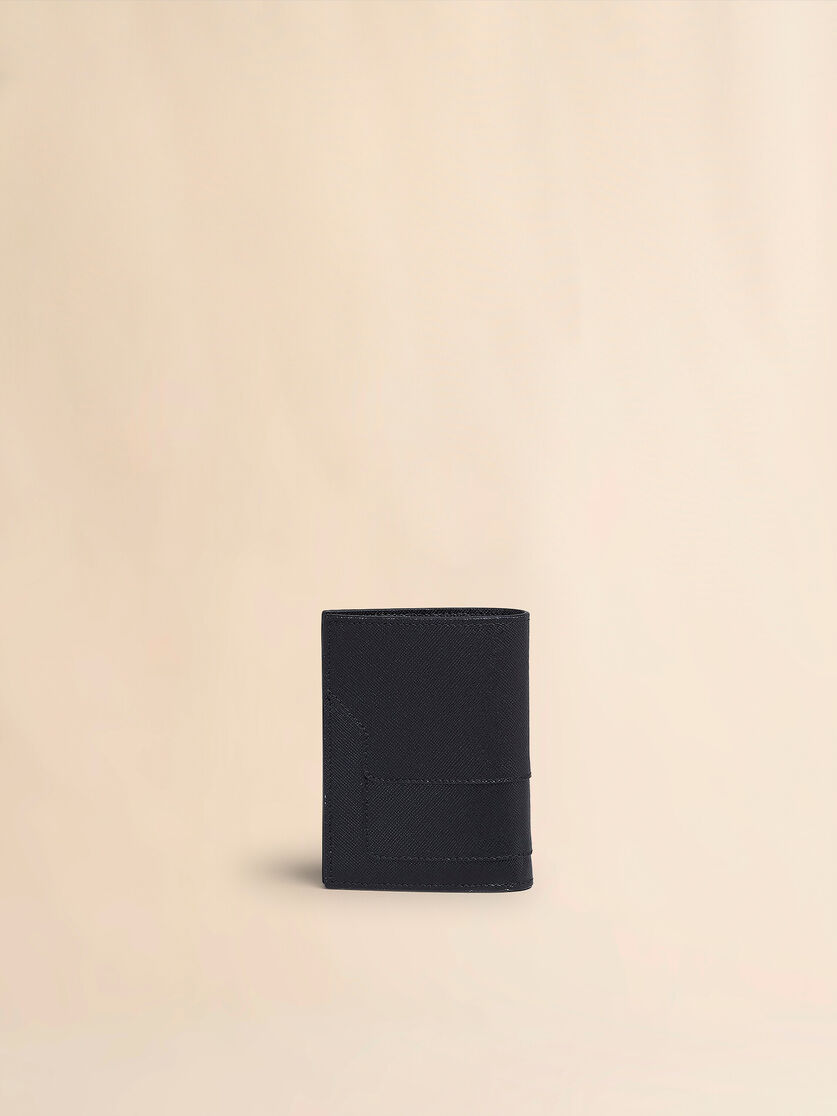 ブラック サフィアーノレザー製 二つ折りウォレット - 財布 - Image 3