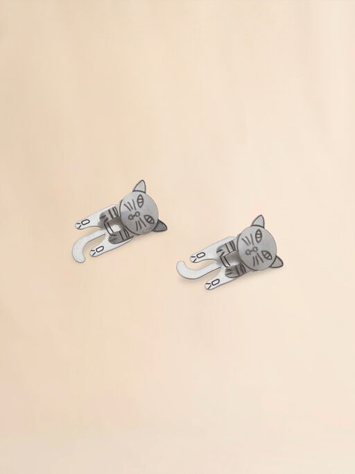 Kitten-shaped stud earrings - Earrings