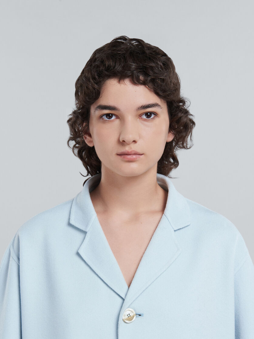 Light blue coat in wool and cashmere | Marni