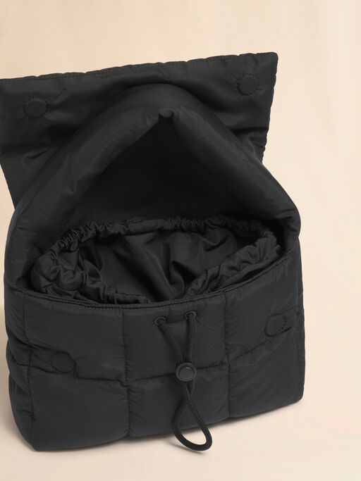 ブラック Puff ショルダーバッグ - ショルダーバッグ