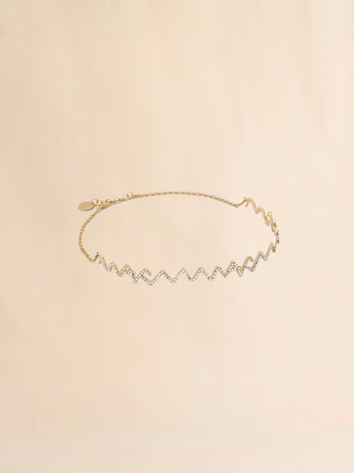 Rhinestone pavé Marni Symbol choker necklace - Necklaces