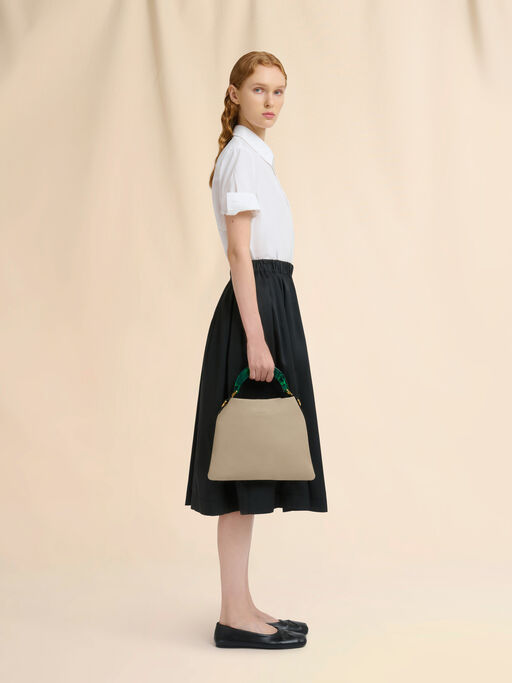 Venice Small Bag in beige leather - Shoulder Bags