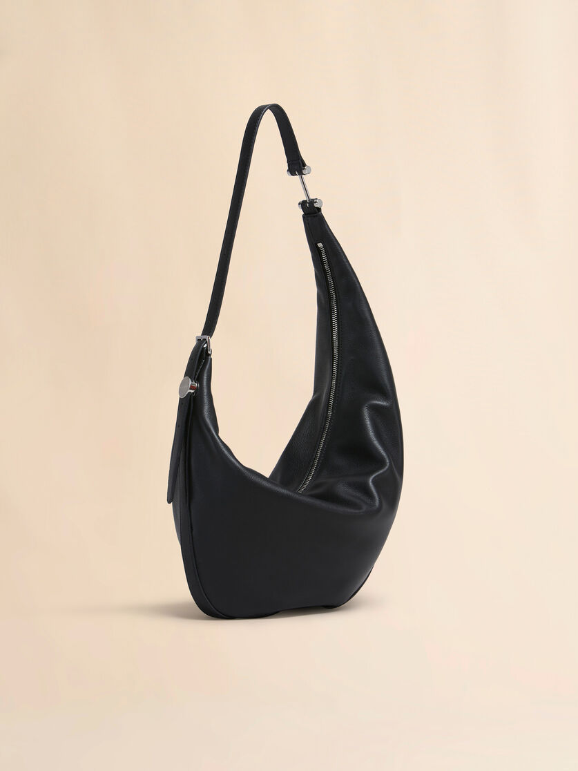 Black leather Dot small hobo bag - Shoulder Bags - Image 6