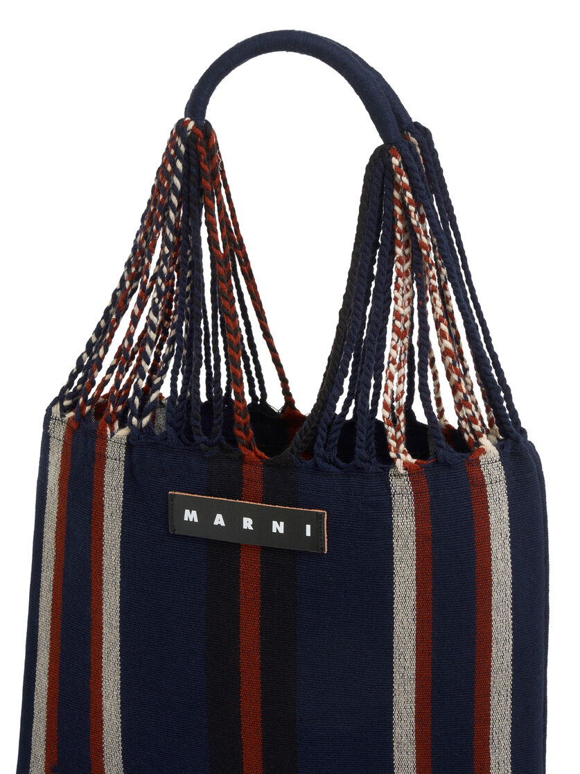 MARNI MARKET ポリエステル ショッピングバッグ ハンモック風ハンドル付き グレー/ターコイズ/レッド - ハンドバッグ - Image 4