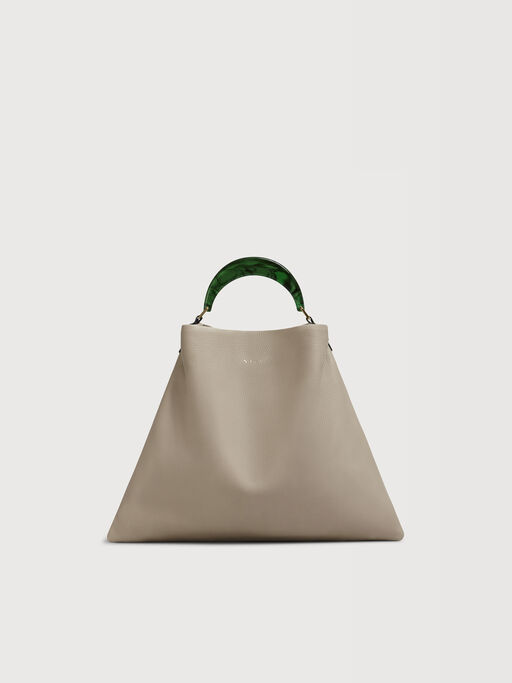Bolso mediano Venice de piel beige - Bolsos de hombro