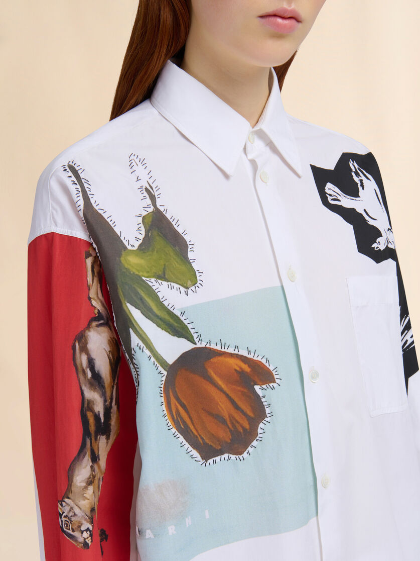 White poplin shirt - Shirts - Image 5