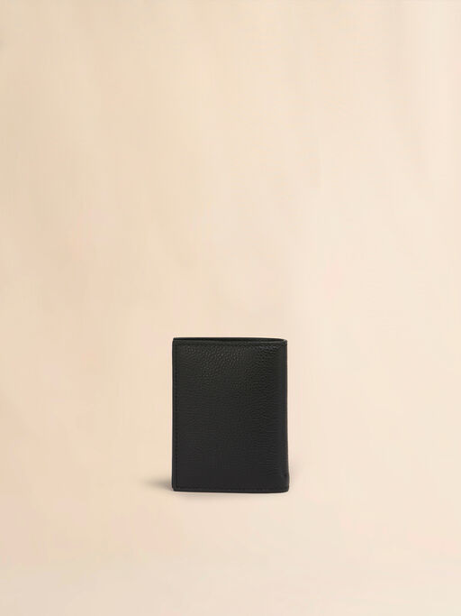 Black leather bifold wallet with Marni Mending - Wallets