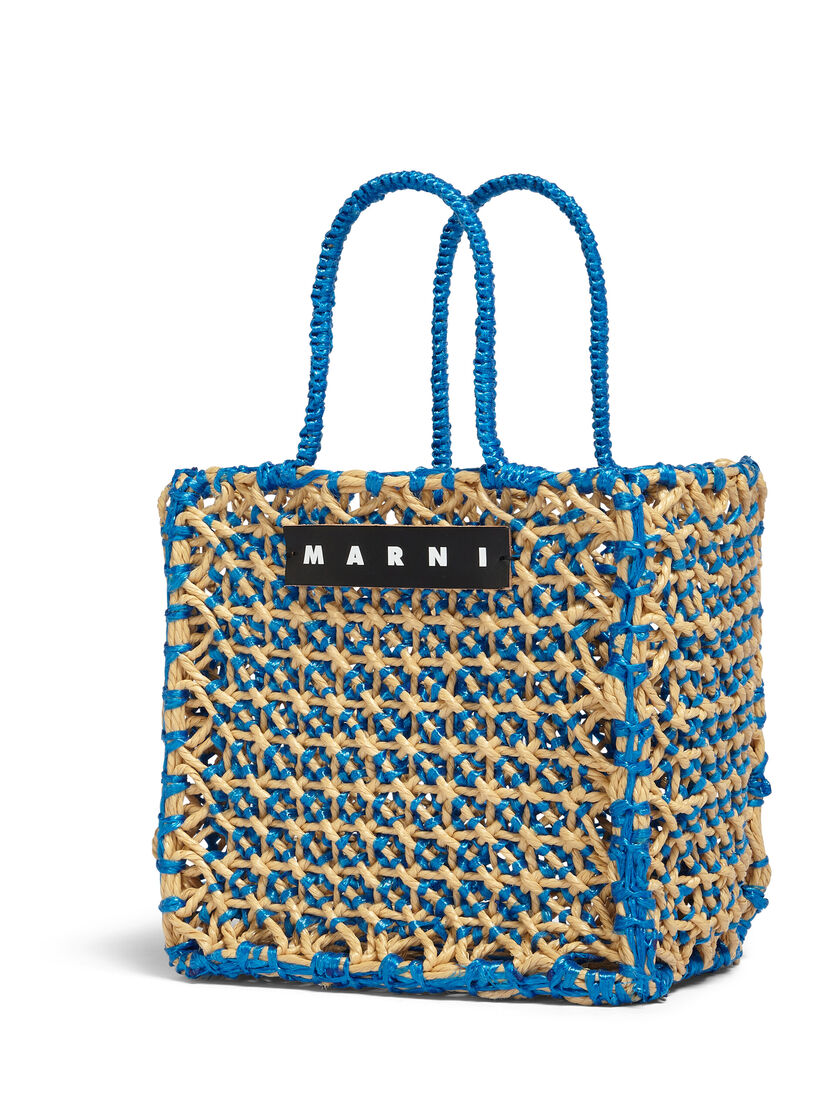 MARNI MARKET JURTA small bag in pale blue and beige crochet - Shopping Bags - Image 4