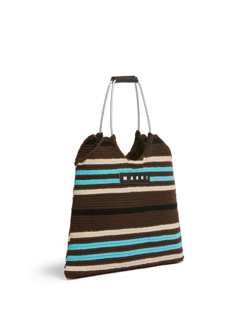 ダークブラウン ブルー MARNI MARKET Riviera ラージバッグ - ショッピングバッグ - Image 2