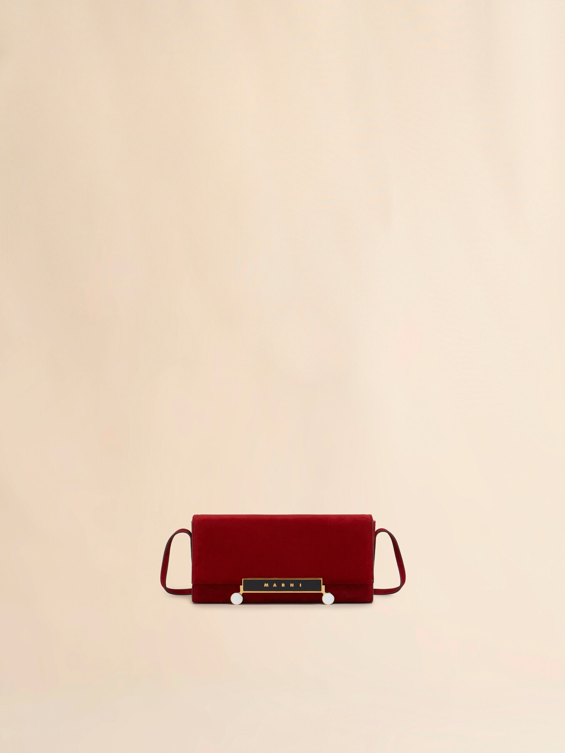 MARNI suede bag 希少 Red suede VHS E/W clutch | Marni