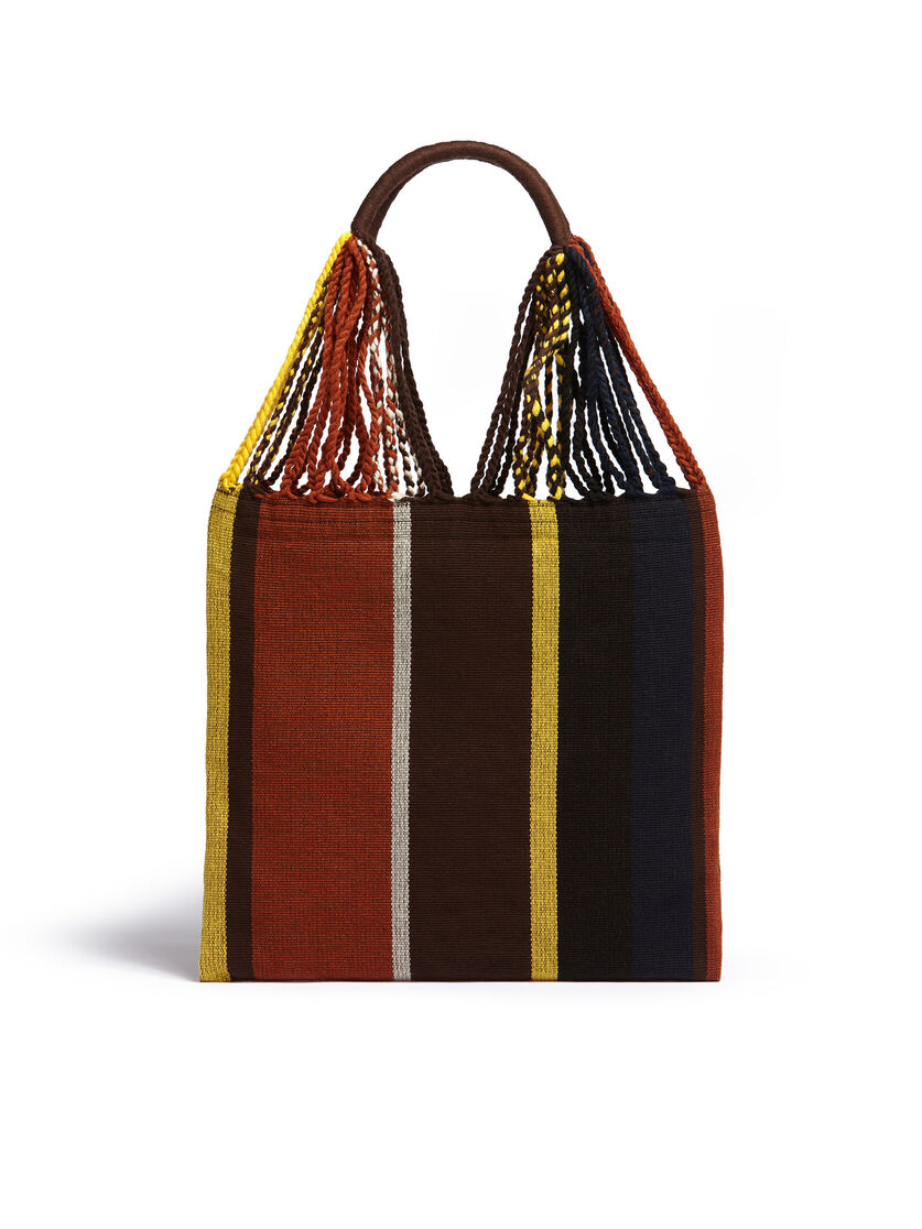 MARNI MARKET ポリエステル ショッピングバッグ ハンモック風ハンドル付き グレー/ターコイズ/レッド - ハンドバッグ - Image 3