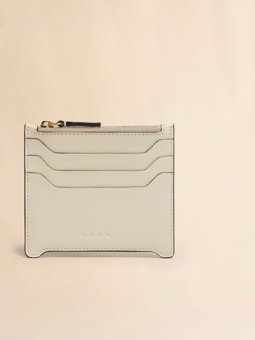 Cream leather Trunkaroo card case - Wallets