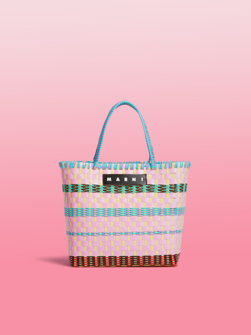 Light pink MARNI MARKET RETRO BASKET bag