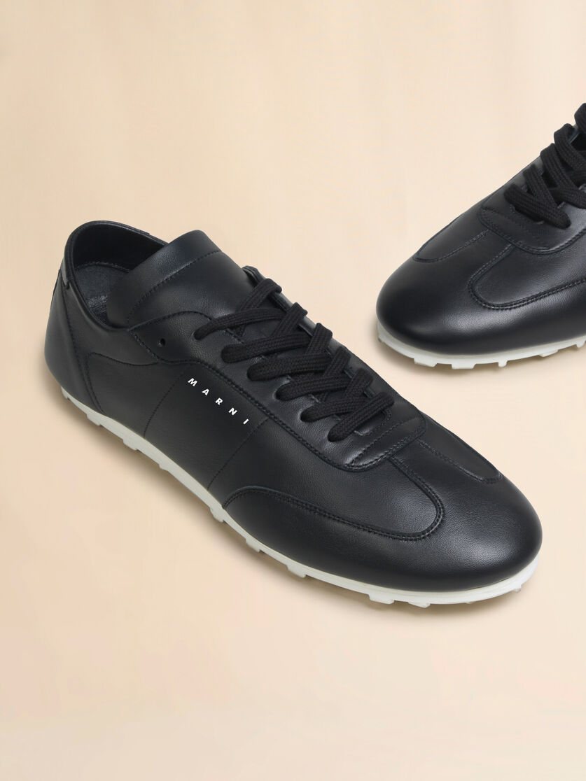 Black nappa leather Softy Soccer sneaker - Sneakers - Image 4