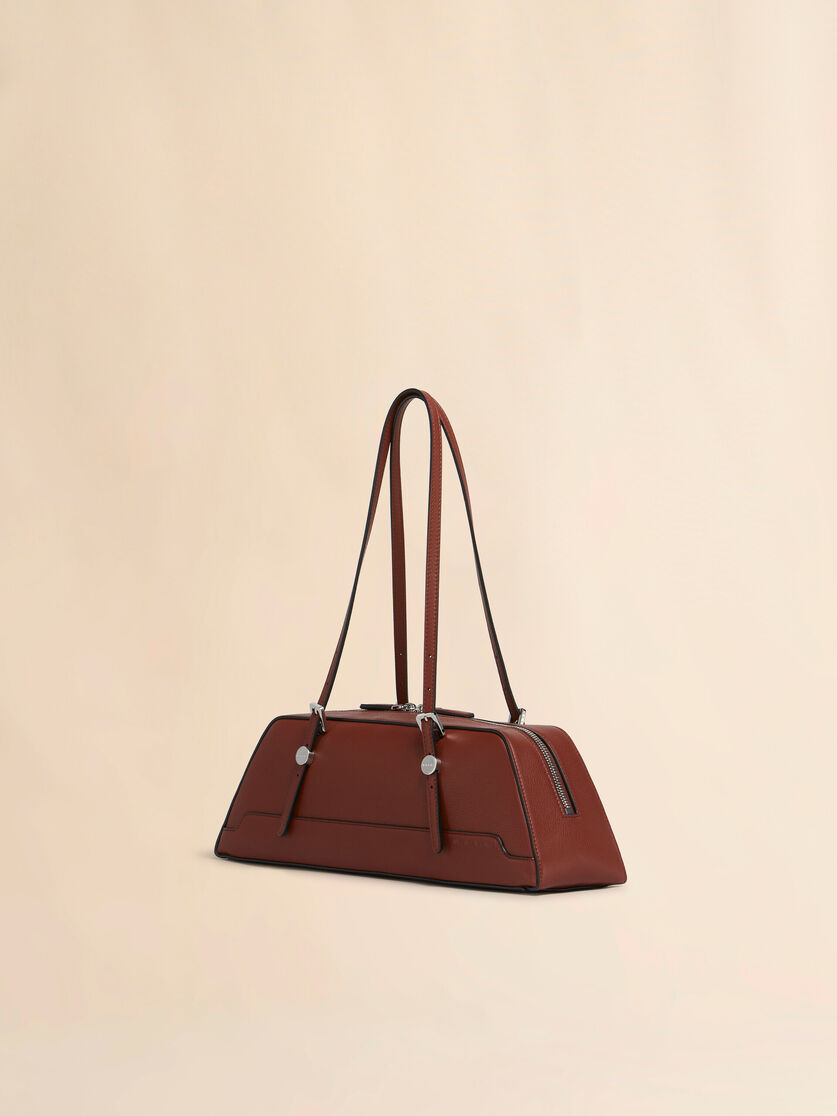 Black leather Dot long duffle bag - Shoulder Bags - Image 3