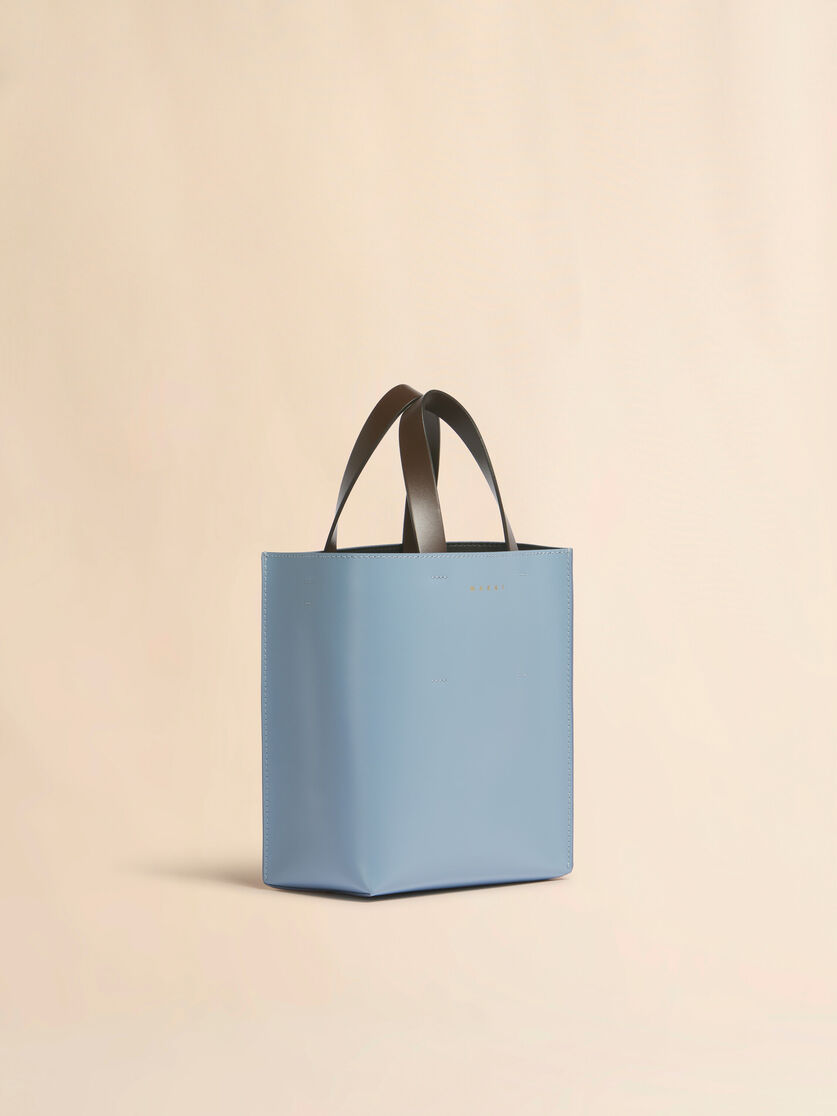 ブルー、オレンジ＆ダークブラウン レザー製 Museo ミニバッグ, Image 6