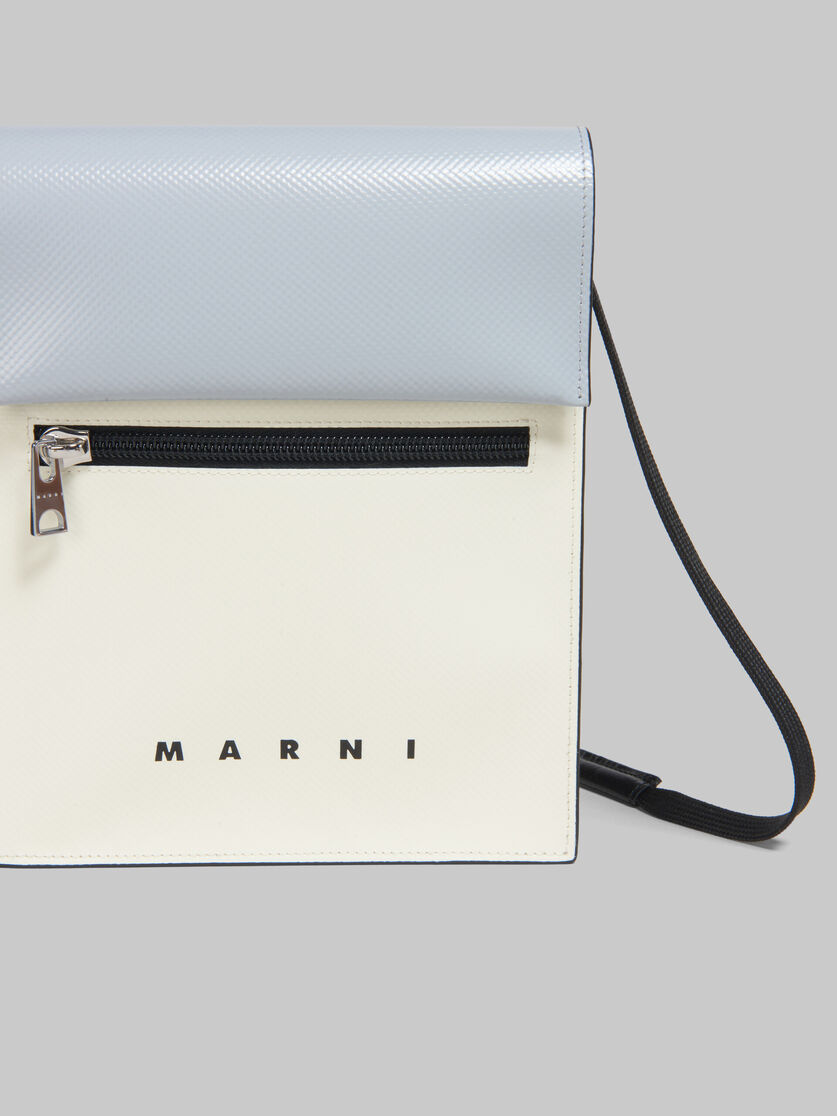 White and silver colour-block messenger bag - Shoulder Bags - Image 4