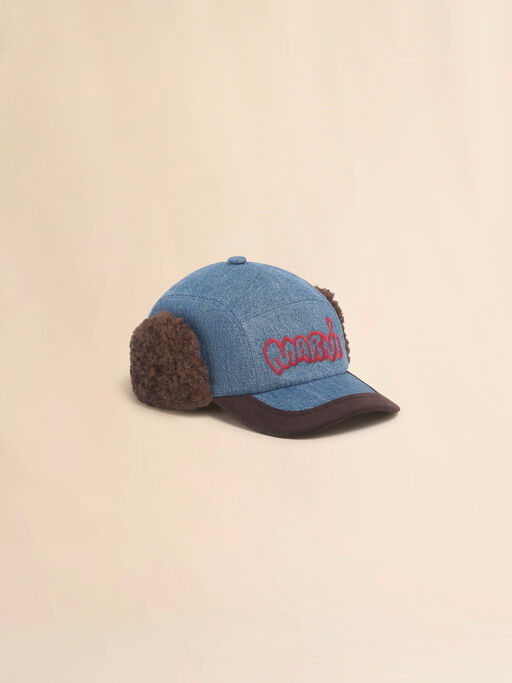 Blue bull denim aviator baseball cap - Hats