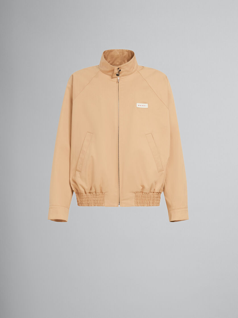 Beigefarbene Oversize-Bomberjacke aus Bio-Gabardine | Marni