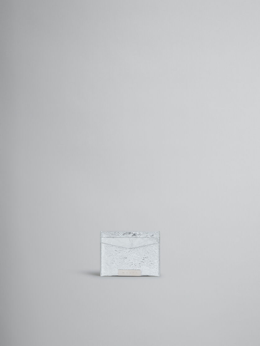 Portacarte Prisma in pelle color argento - Portafogli - Image 1