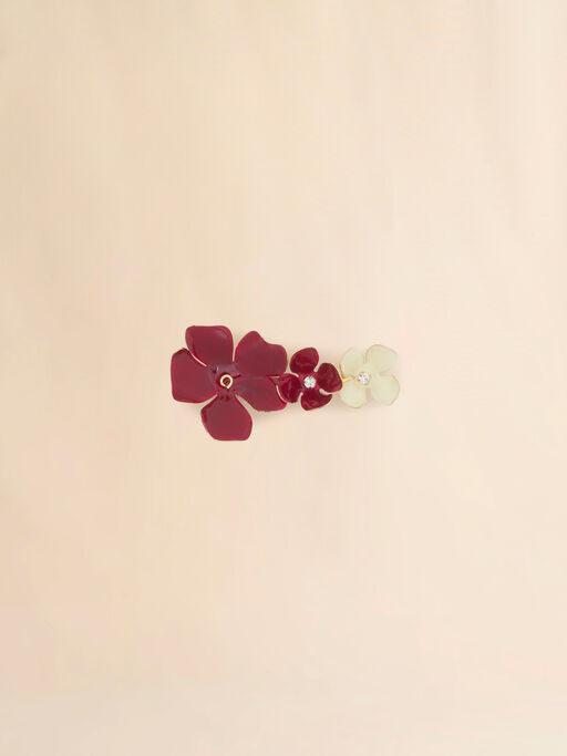 Triple enamel flower brooch - Broach