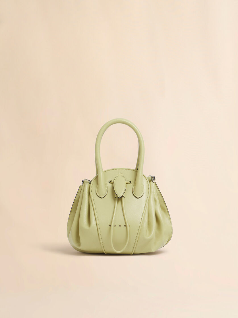 Black leather Tulipea small handbag - Shoulder Bags - Image 1