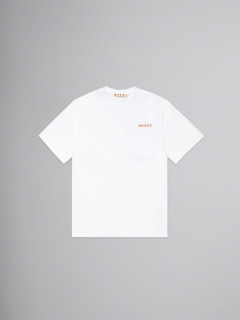 T-shirt bianca con taschino - T-shirt - Image 1