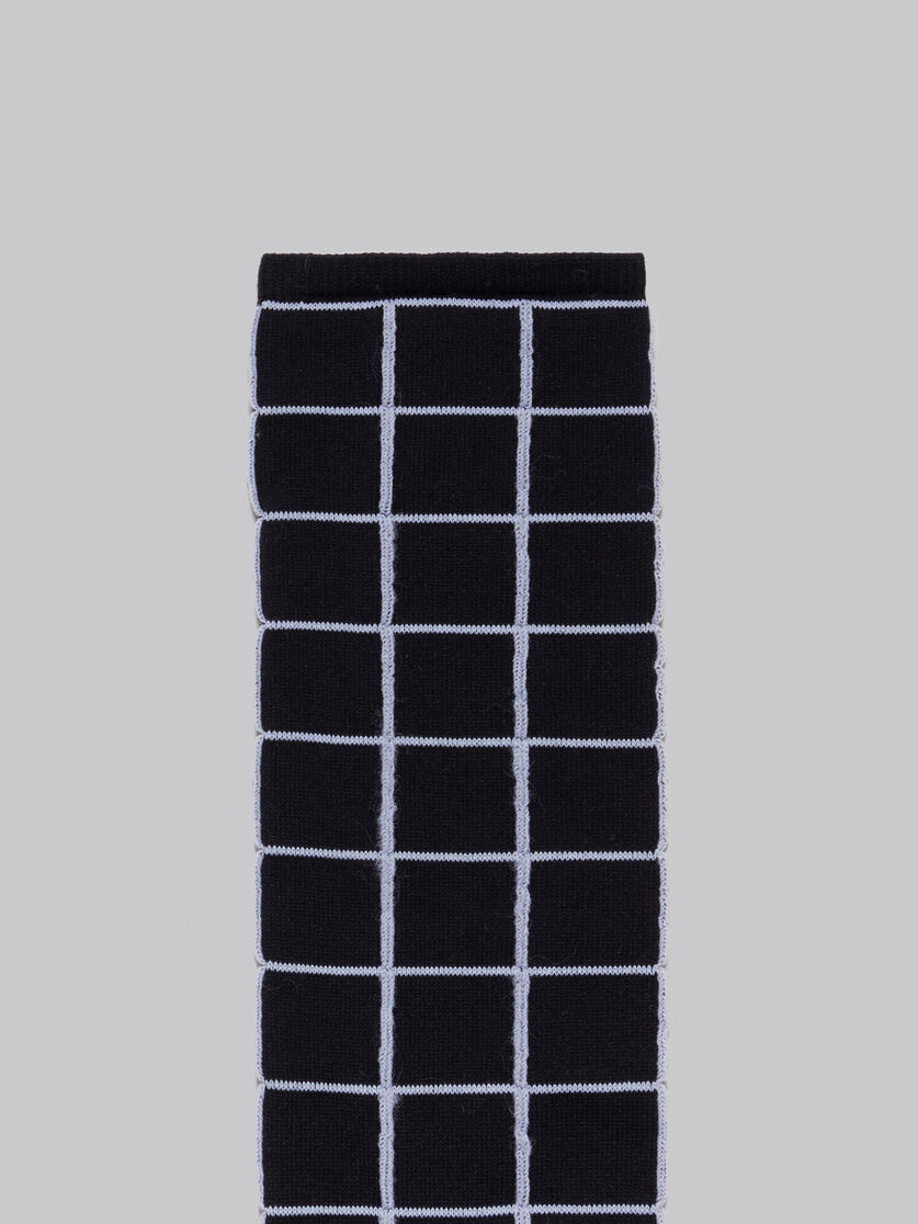 Black checked nylon socks - Socks - Image 3