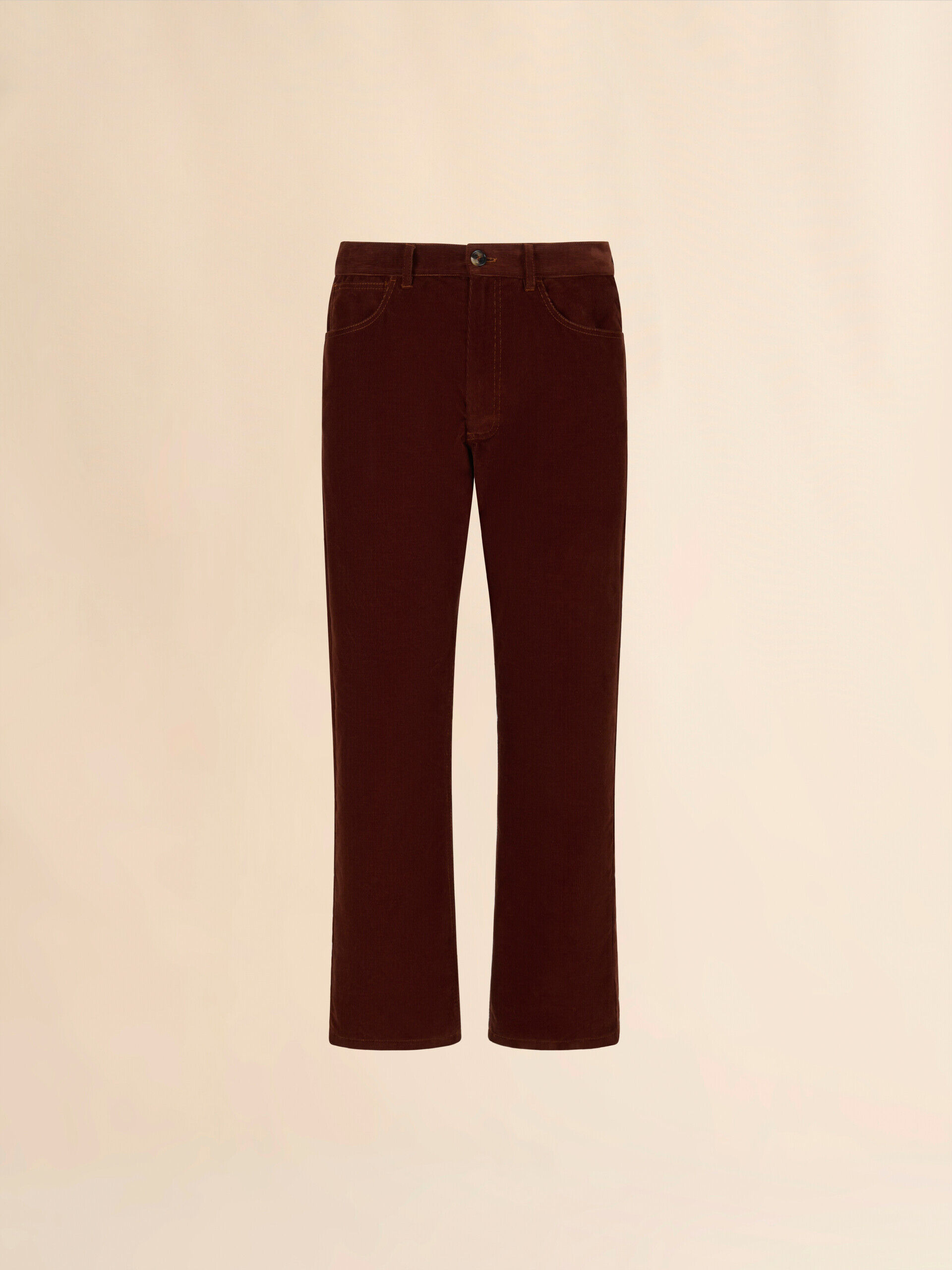Brown corduroy trousers with Trunkaroo logo | Marni