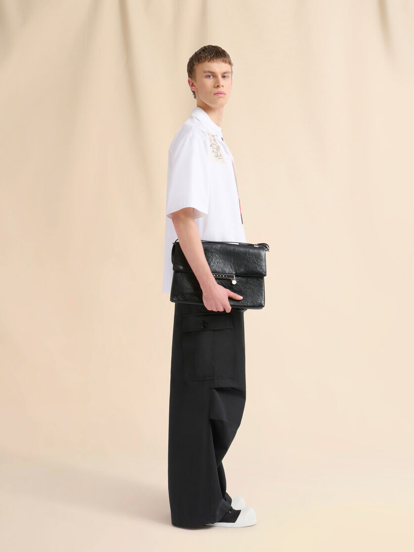White poplin bowling shirt with fawn patch - Shirts - Image 5