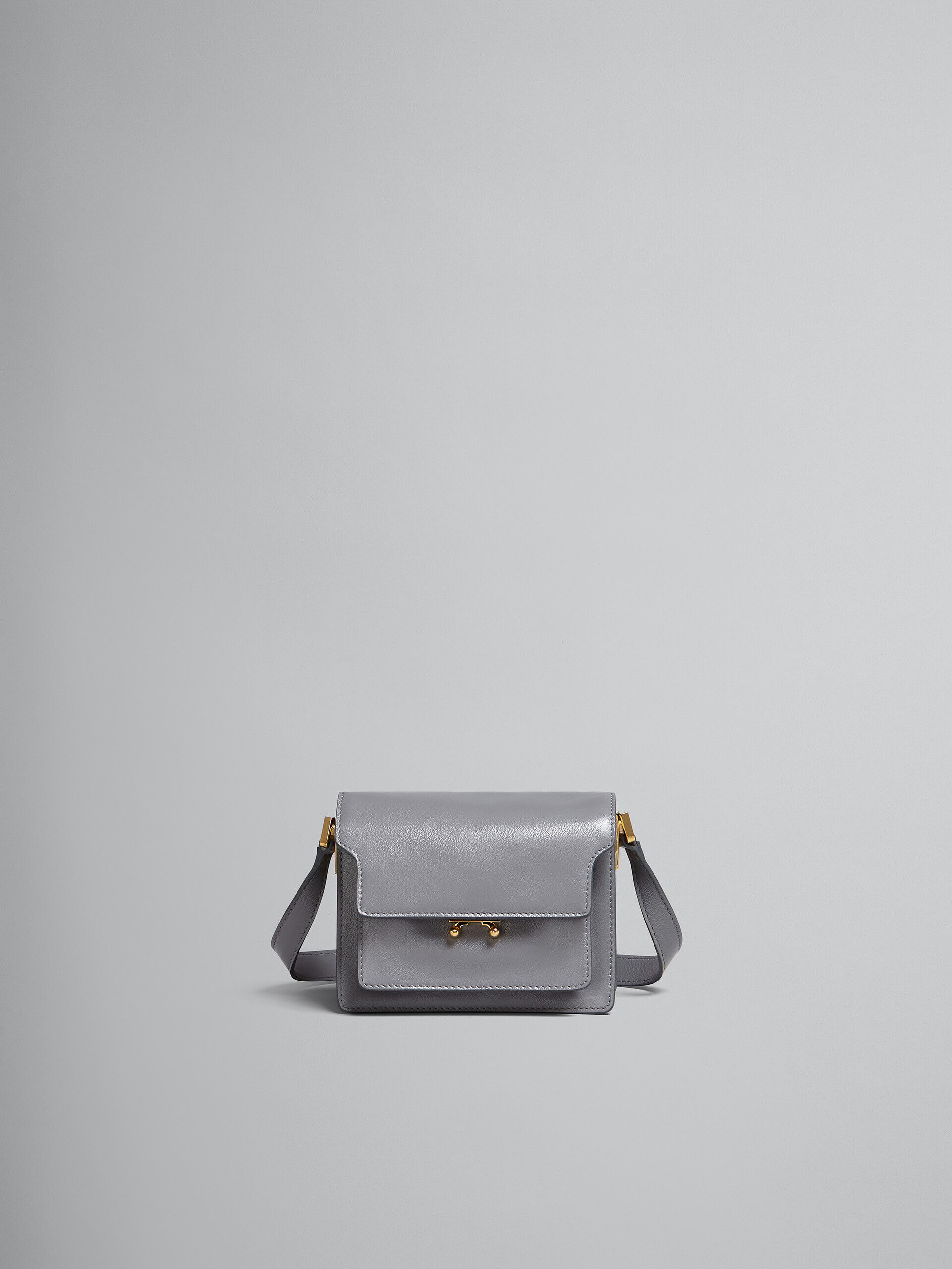 TRUNK SOFT mini bag in grey leather | Marni