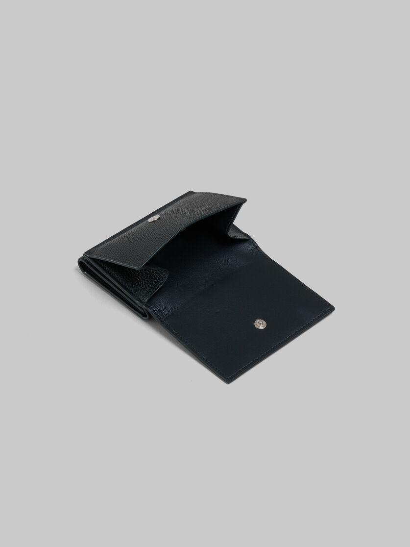 ブラック レザー メンディング 三つ折りウォレット - 財布 - Image 5