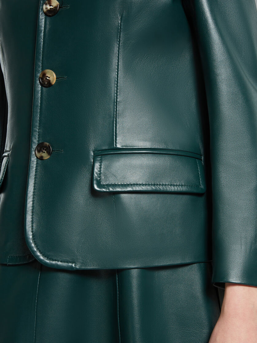 Green leather jacket - Jackets - Image 5