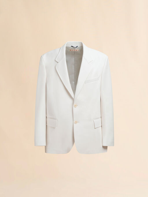 White nappa single breasted blazer - Jackets
