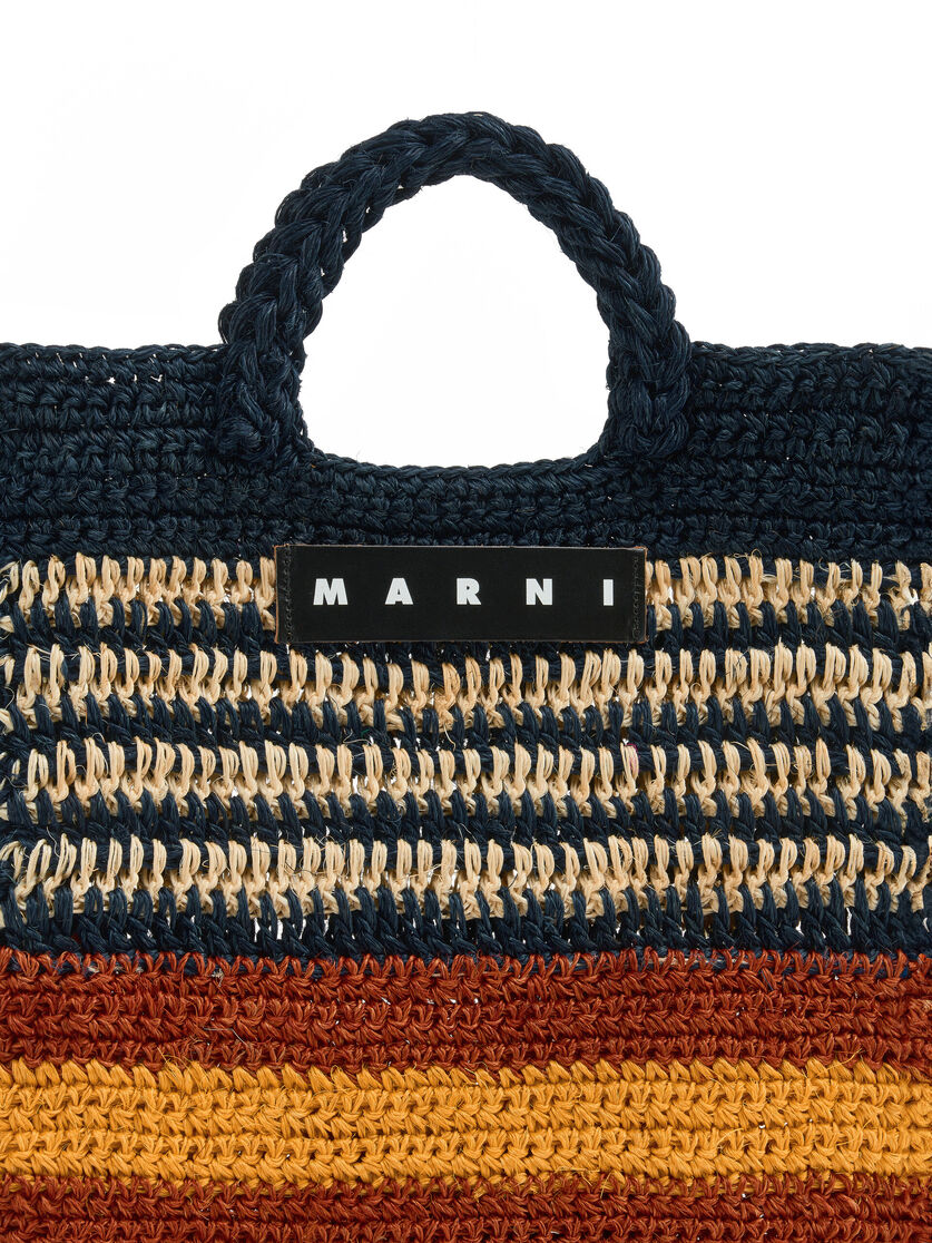 Brown striped MARNI MARKET FIQUE bag - Shopping Bags - Image 4