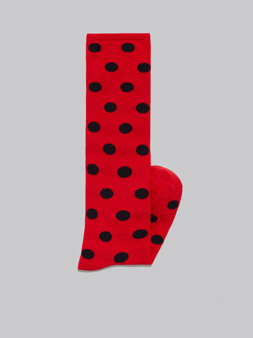Black nylon socks with polka dots - Socks - Image 2
