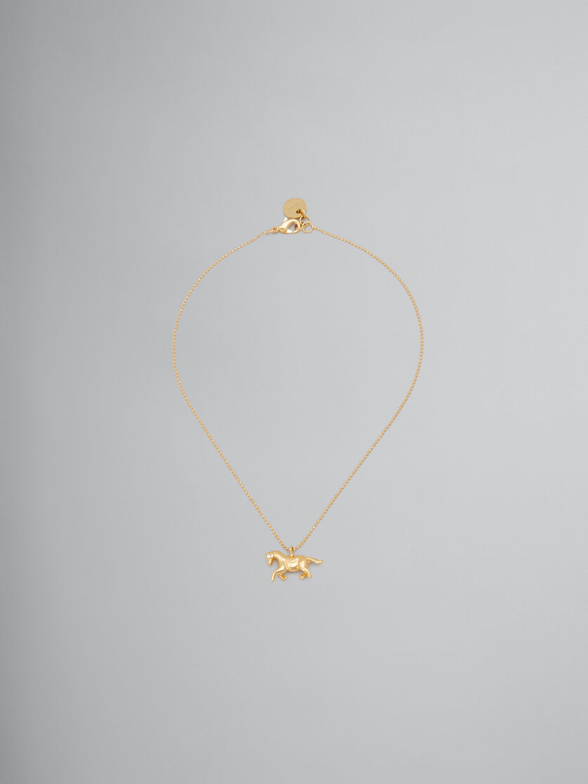Ball chain necklace with horse charm | Marni