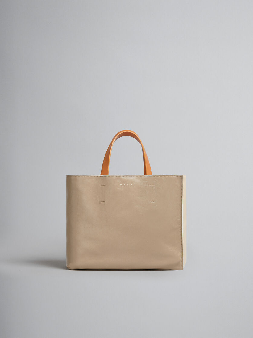 Kleine Tasche MUSEO SOFT aus Leder in Schwarz, Grün und Orange - Shopper - Image 1