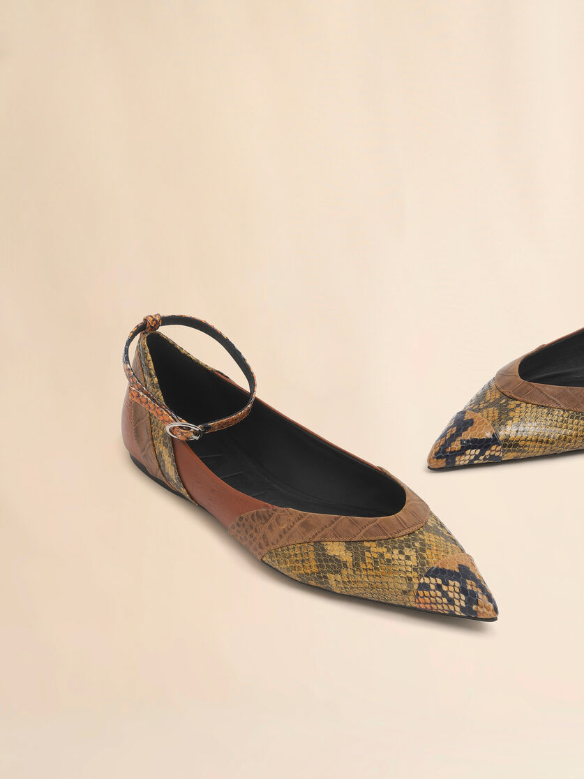 Green leather pointed-toe ballerina - Ballet Shoes - Image 5