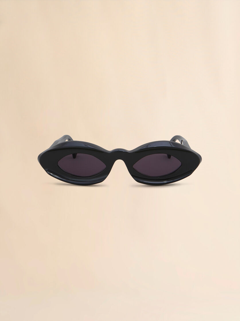 Black Dark Doodad Sunglasses | Marni