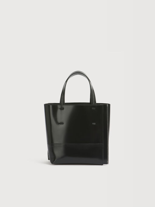 ブラックレザー スモール Museo Edgeバッグ - ショッピングバッグ