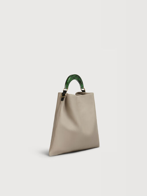 Bolso mediano Venice de piel beige - Bolsos de hombro